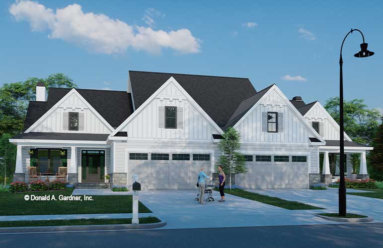 Luxury ranch house plan with exceptional outdoor living! Donald